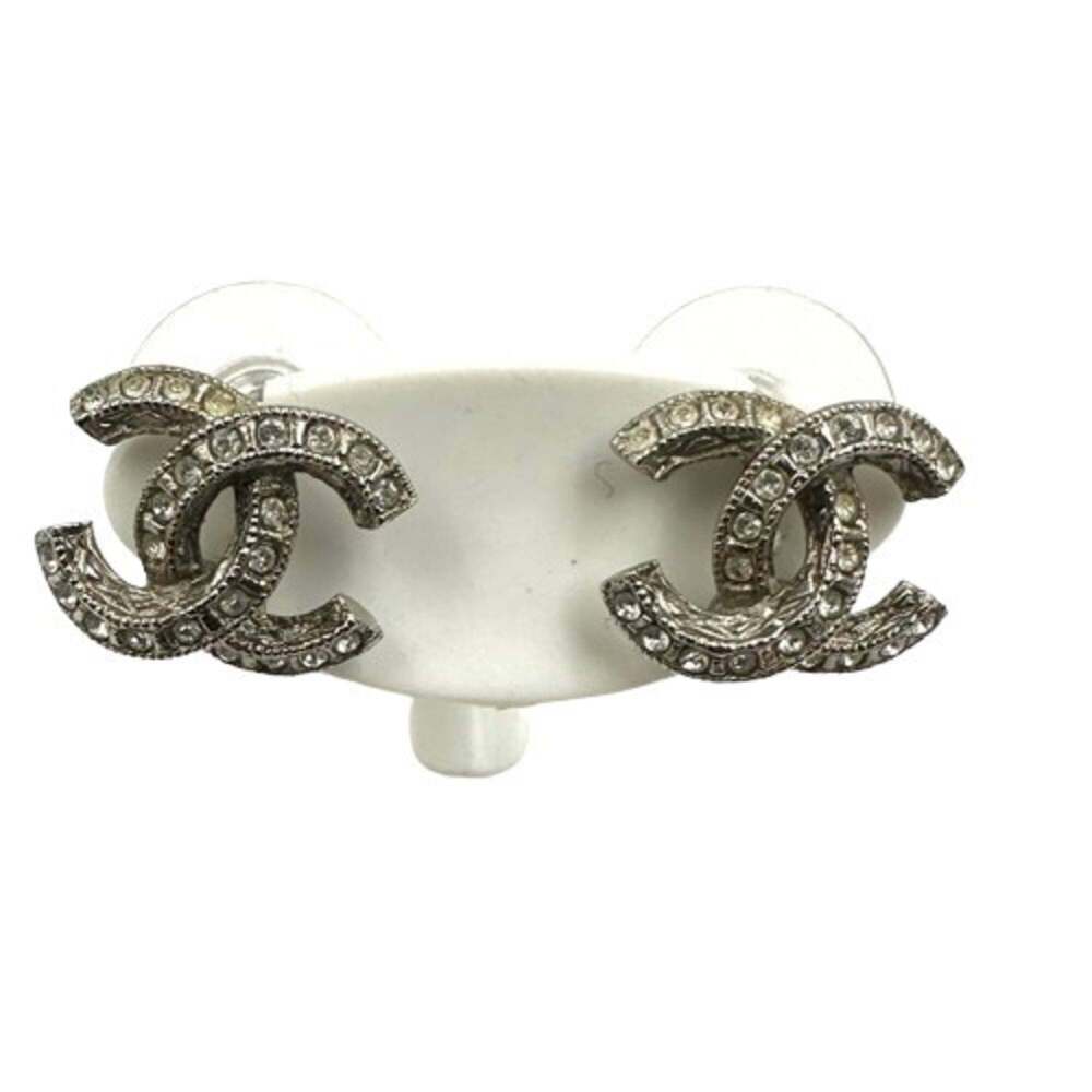 CHANEL Authentic Gold Logo Earrings